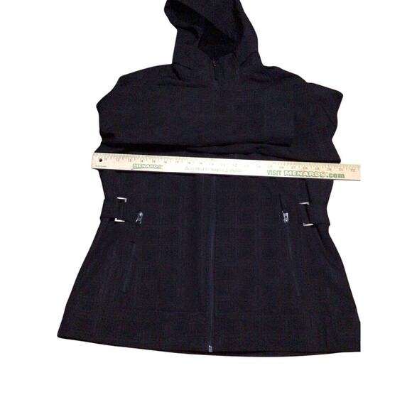 Free Country Black Full Zip Jacket with Removable Hood Faux Fur Lined Size Large - Picture 3 of 6